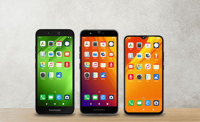 Smartphones running the /e/ operating system